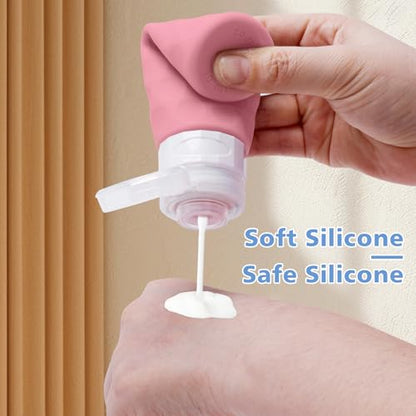 Silevoler Travel Bottles for Toiletries, Silicone Travel Size Containers - color: Vibrant