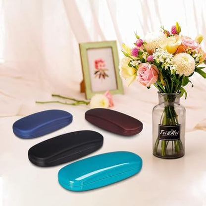 ZONLY Eyeglasses Case,(4 Piece) Unisex Hard Shell Eyeglasses Cases Protective Case For Glasse - color: Solid