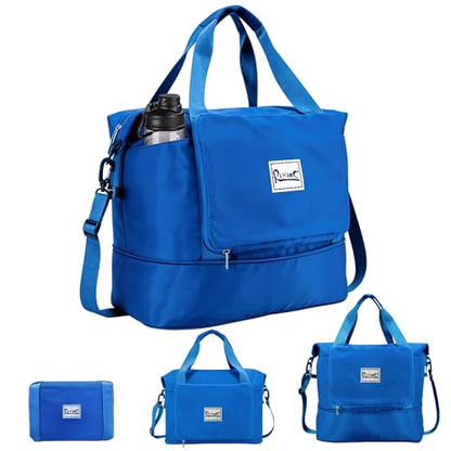 Foldable Travel Bag,Travel Duffle Bag,Foldable Duffle Bag for Travel - color: Blue
