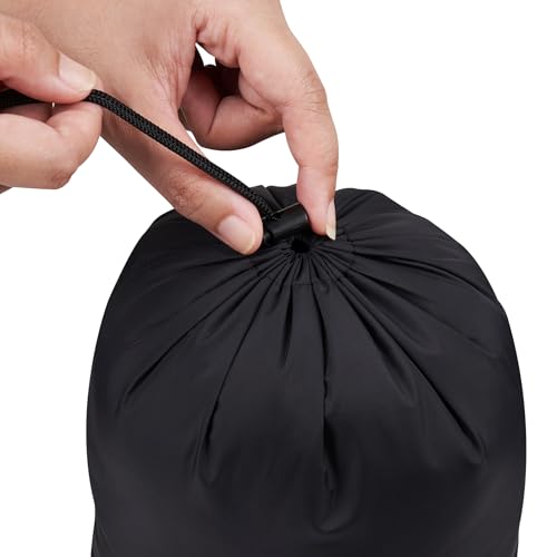 Drawstring Bag - UltraLight Nylon Cinch and Ditty Pouch For Home, Office, Outdoor (5 pack, Black) (Black, 9 x 12 inch) - size: 9 x 12 inch