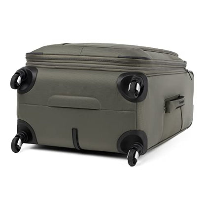 Travelpro Maxlite 5 Softside Checked Luggage Spinner, Green, 25-Inch - color: Slate Green, size: Checked-Medium 25-Inch