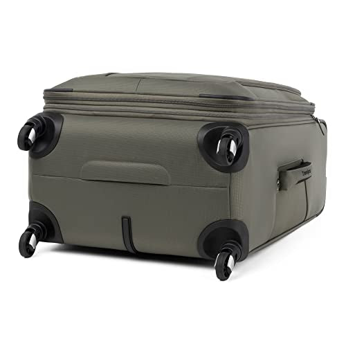 Travelpro Maxlite 5 Softside Checked Luggage Spinner, Green, 25-Inch - color: Slate Green, size: Checked-Medium 25-Inch