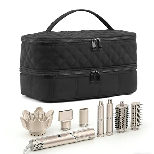 Hair Travel Carrying Case Compatible with Shark Flex Style/Dyson Airwrap - color: Black