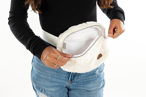 Belt Bag - Faux Fur - Ivory - color: Faux Fur - Ivory