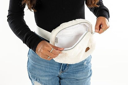 Belt Bag - Faux Fur - Ivory - color: Faux Fur - Ivory