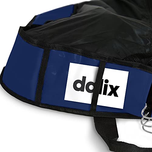 Dalix 60" Foldable Garment Bag Suits Cover Dresses w Front Pocket - color: Navy Blue
