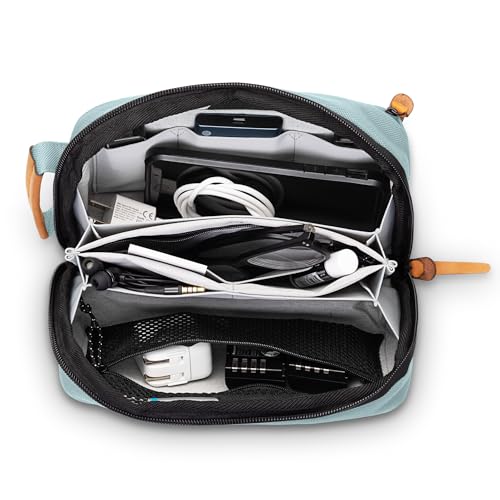 TRIPPED Travel Gear Tech Organizer Pouch for Accessories and Cables - color: Dusty Teal