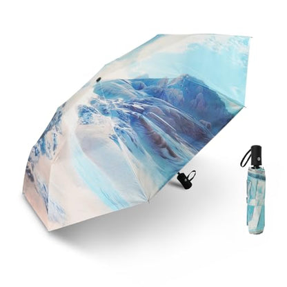 SY COMPACT Travel Umbrella - Windproof Automatic Compact Umbrellas for Rain - color: Coast