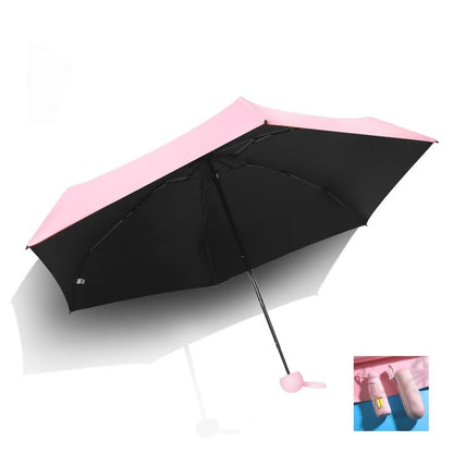 Mini Travel Umbrella with Umbrella Case - color: Pink