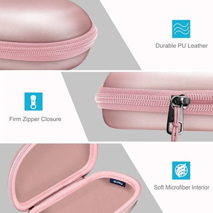FINTIE Sunglasses Case with Carabiner, Hard Shell Shockproof Sport Glasses - color: Rose Gold