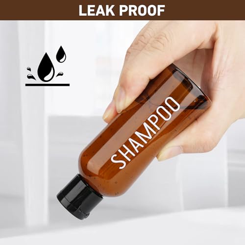 Travel Bottles for Toiletries 10 Pack 3.4oz Travel Size Containers - color: A-Brown