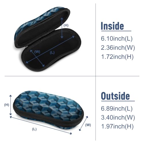 FINTIE Sunglasses Case, Hard EVA Shell Shockproof Sport Glasses Case - color: Z-blue Cubes