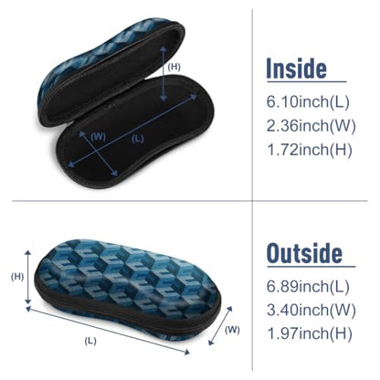 FINTIE Sunglasses Case, Hard EVA Shell Shockproof Sport Glasses Case - color: Z-blue Cubes