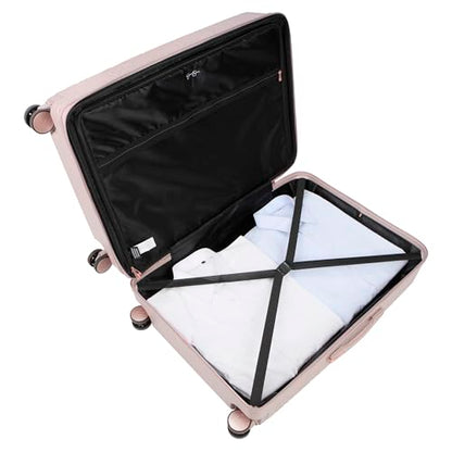 Jessica Simpson Aris 28" Expandable 8-Wheel Spinner Large Checked Luggage Suitcase, Adobe Rose - color: Adobe Rose, size: Large Checked