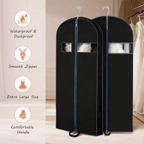 3 Pack 60 inch Dress Garment Bags - size: 3Pack 60"