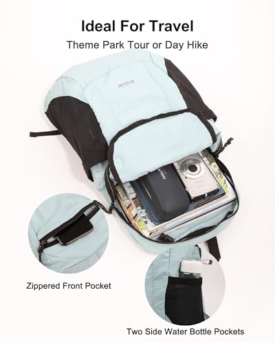 GOX Foldable 20l Backpack For Travel Lightweight Hiking Packable Daypack for Men Travel Camping Outdoor Bag Women (Sky Blue) - color: Sky Blue