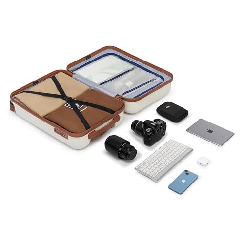 KYME Luggage Sets 2 Piece Hardshell Suitcase with TSA Lock,Beige,20"/24" - color: Beige, size: 2Pcs Set(20"/24")