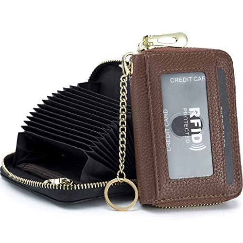 imeetu Rfid Credit Card Holder, Businese Card Case, Wallet for Women Men - color: Pro - Brown