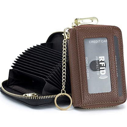 imeetu Rfid Credit Card Holder, Businese Card Case, Wallet for Women Men - color: Pro - Brown
