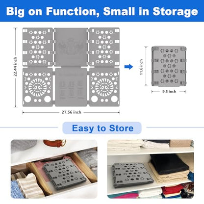 BoxLegend V3 Shirt Folding Board t Shirt Laundry Folder for Clothes Grey - color: Gray