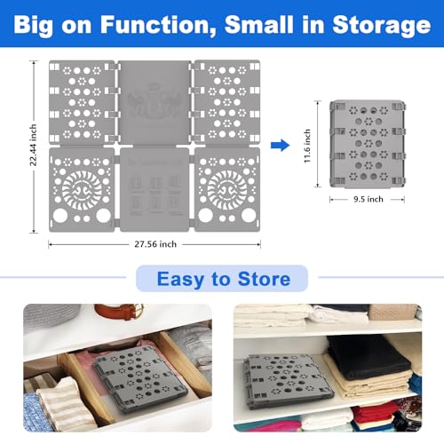 BoxLegend V3 Shirt Folding Board t Shirt Laundry Folder for Clothes Grey - color: Gray