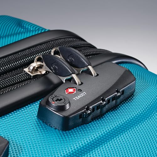 Samsonite Omni PC Hardside Expandable Luggage with Spinner Wheels, Caribbean Blue, 2-Piece Set (20/28) - color: Caribbean Blue, size: 2-Piece Set (20/28)