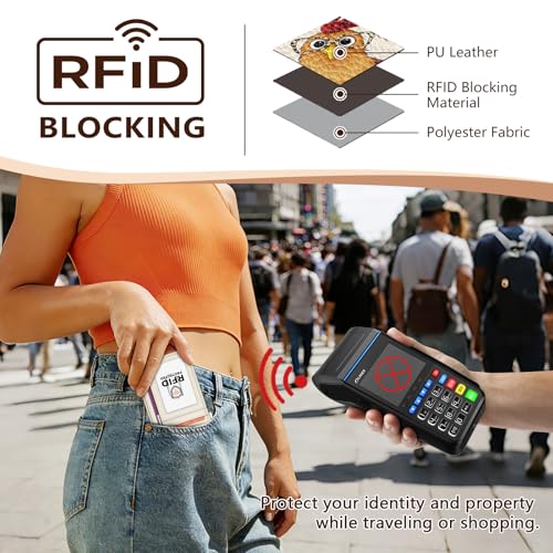 GIANCOMICS Slim Wallet Women, Credit Card Holder, Small Rfid Funny Chicken - color: Funny Rooster