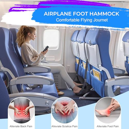 No Collapse Airplane Foot Hammock with Cylindrical Partition, 1 PCS - color: 1pc-black