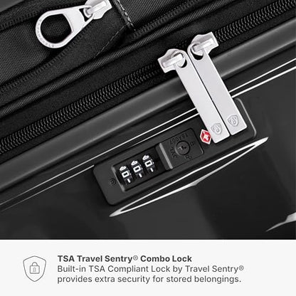 Traveler's Choice Edinburgh II Hardside Spinner Luggage, TSA Lock, Black, 29" Large - color: Black, size: 29" Large