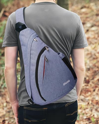 OutdoorMaster Sling Bag, Hiking Daypack, Crossbody Shoulder Chest Urban - color: Light Purple