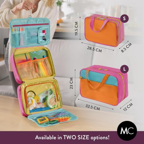 Kids Travel Organizer, Girls Bag With Hook, Toiletry and Makeup Bag, Large - color: CB Pink, size: Large