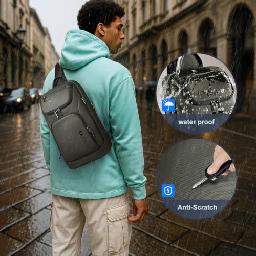 hk Sling Bag for Man, Waterproof Utility Crossbody Bag - color: Green