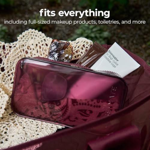 Case-Mate Jelly Makeup Bag - Waterproof Zipper Pouch - Mulberry - color: Mulberry