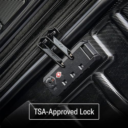 Samsonite Omni 2 28-Inch Large Checked Hardside Luggage with 360° Spinner Wheels - Scratch Resistant Hardshell - TSA Lock - Expandable Polycarbonate Shell for Lightweight Travel - Midnight Black - color: Midnight Black, size: Checked-Large Spinner