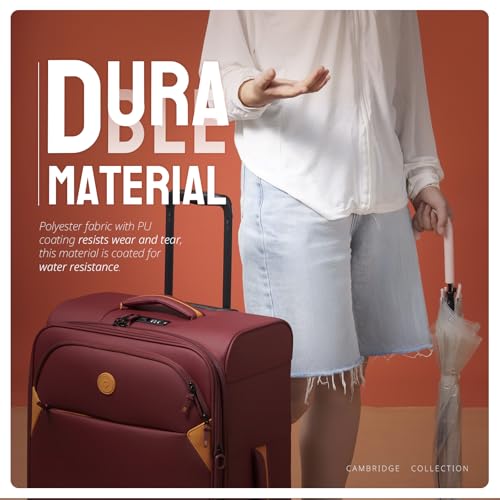 Verage Cambridge Lightweight Luggage Softside Expandable Spinner Wheel Suitcase (Burgundy, Carry-On 20-Inch) - color: Burgundy, size: 20-Inch