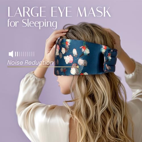 OLESILK 100% Mulberry Silk Sleep Mask, Large Size, Pressureless, Blackout - color: Psm-01