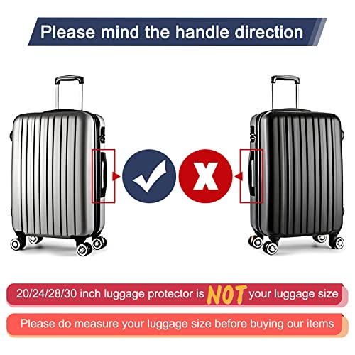 20 Inch Carry On Luggage Covers for Suitcase TSA Approved - color: Full Clear, size: S (19-20 Inch Suitcase)