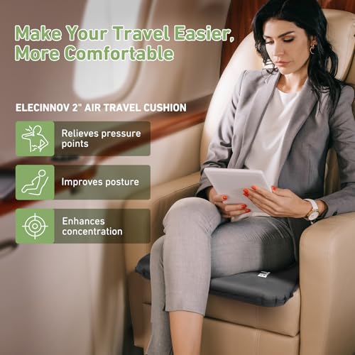 Inflatable Seat Cushion, Self Inflating Compact Stadium Seat Cushion - color: Gray-1pack