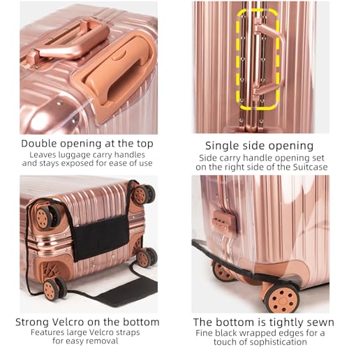Veki Clear Suitcase Cover PVC Protector - color: Full enclosure, size: 26inch