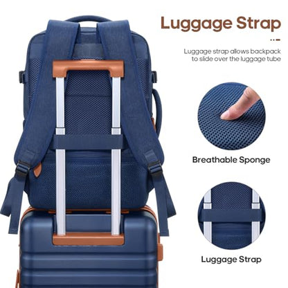 UKEIN Luggage Sets 3Piece, Carry On Luggage 20in Suitcase Set With Backpack - color: Blue, size: 3 piece set (20inch)