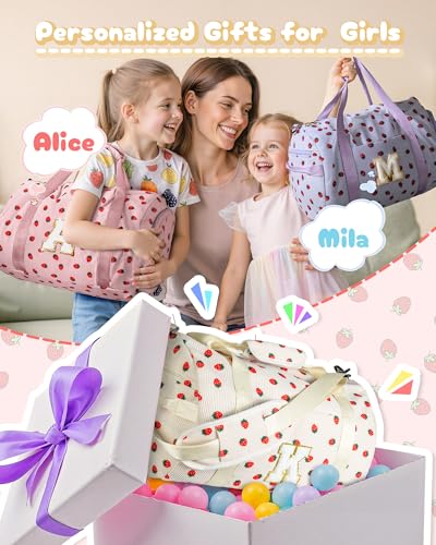 Overnight Trip Essential, Girls Gym Bag, Kids Weekend Duffel Bags - color: Beige, style: C