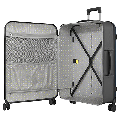 ROLLINK Foldable Flex 360 Medium Checked Suitcase 26” – Hardshell Luggage, Double Spinner Wheels, TSA Lock, Lightweight & Durable Travel Case – Scratch, Water & Impact Resistant (Atlantic Blue) - color: Atlantic Blue, size: Checked-Medium 26-Inch