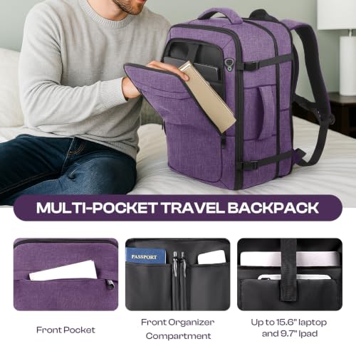 Laptop Backpack for men, Compatible with 18.4 inch Laptop, Purple - color: Purple, size: 3X-Large