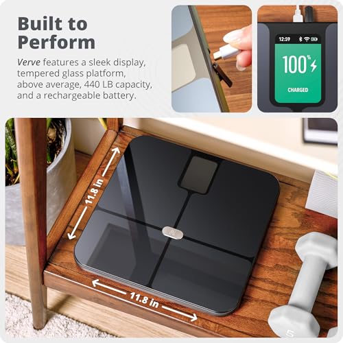 Greater Goods Smart Scale – Body Fat, BMI & Muscle Mass, Wi-Fi & Bluetooth - color: Black Smart Scale