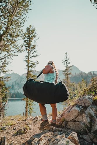 STANSPORT - Deluxe Duffel Bag With Zipper For Gym, Travel, & Storage - color: Black, style: 50” X 18” X 18”