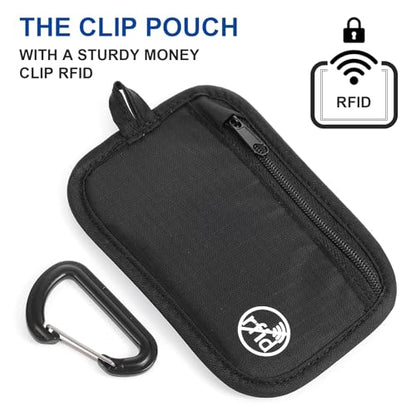 RFID Blocking Clip Stash Pouch Minimalist Travel Wallet for Cards Cash