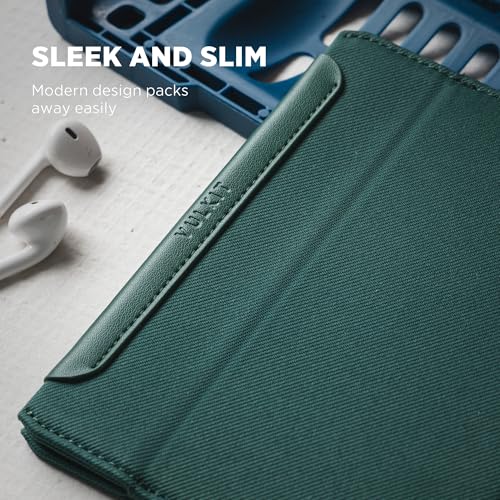 VULKIT RFID Passport Holder Slim Design Pocket Fitted Passport Cover Magnetic Closure, Single Passport Design - color: Olive