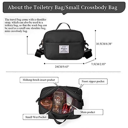Weekender Bags for Women, Carry-On Overnight Travel Duffel Bag - color: Black, size: Extra Large