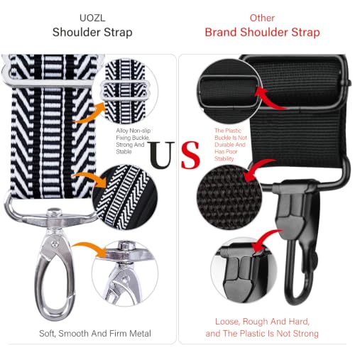 59 Inch Shoulder Strap for Bag with Thick Fixed Shoulder Pad,Stripe - color: Black White Stripes, size: 59 inch
