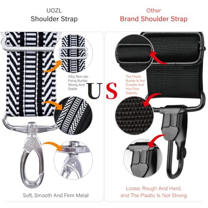 59 Inch Shoulder Strap for Bag with Thick Fixed Shoulder Pad,Stripe - color: Black White Stripes, size: 59 inch